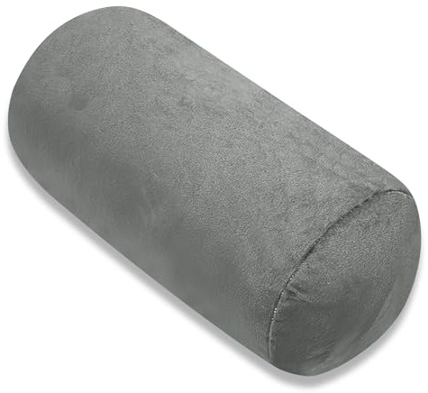 AS AWESLING Body Pillow for Adults, Full Body Pilllow for Sleeping, Long Round Cervical Pillow, Bolster Side Sleeper Pillow with Cover (Grau, 33 x 15 cm)