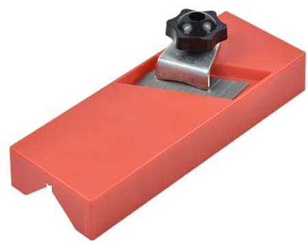 FRCOLOR Herramienta Manual de Carpintero para Cepillado y Recorte de Chaflanes con Acero y Plástico, Kit Rojo para Trabajos DIY en Madera y Tablas