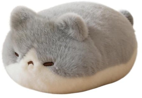 Plyschkatt Söt Djur Mjukisleksak och Rumsaccentkudde | Gosig Katt Sängdocka för Lägenhet Vardagsrum Sovrum Barnkammare Skrivbord Soffa Säng Bil Kontor Barn Vuxna
