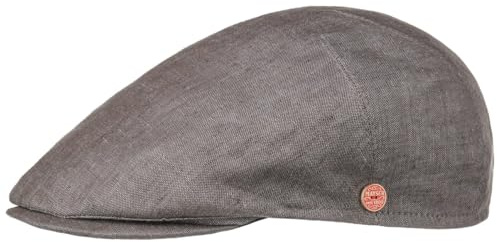 Mayser Sidney Leinen Schirmmütze Flatcap UV-Schutz 30 Handmade Made in EU Herren Sommer braun 57 cm