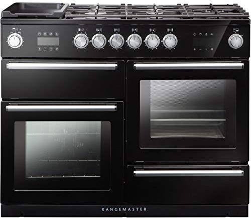Rangemaster Nexus Steam NEX110SODFFBL/C 110cm Dual Fuel Range Cooker - Black - A Rated