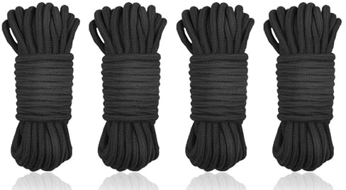 LOVONE 4 X 10 m Bondage Corda Bondage Set Ritenuta Morbida Corda Manette SM Corda di Cotone Ritenuta per Donna Bondage Set Giocattoli del Sesso