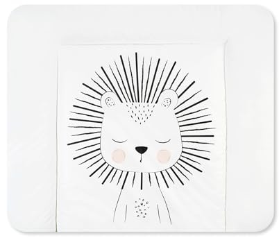 Julius Zöllner Wickelauflage Softy 75x75 cm - Wickelunterlage - wasserdicht und abwischbar - Made in Germany – Oeko-Tex Standard 100 – Lion