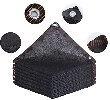 Schattiernetz 90% Schattierwirkung sonnensegel Schwarz Sonnenschutzgewebe Wasser Sichtschutz luftdurchlässig Markisenschutzhüllen für Garten/Pflanze/Gewächshaus/Scheune/Außen/Hof/Dach (3×4m)