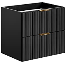 PIASKI Mobile lavabo 60 cm ADEL Black, lavabo da incasso nero, mobili da bagno