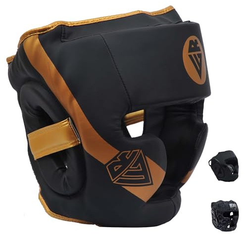 REWON Casque de Boxe pour MMA Sparring Muay Thai Kickboxing Arts Martiaux Karaté Taekwondo Homme Femme Entraînement Casque