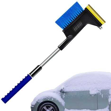 Auto Schneeschaufel, Tragbarer Auto Schaufel Schaber für Schnee - Ergonomische Schaufel mit Schneeführungsrille für Geländewagen, SUV, LKW, Minivan, Wohnwagen Teksome