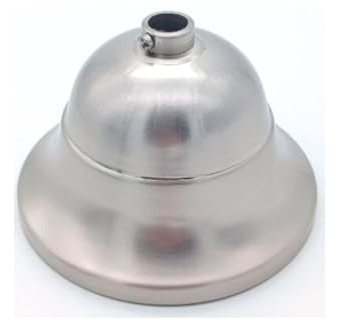 prometeo electronics Rosetón de metal cromado satinado, diámetro 90 mm, tapa cubrecables para lámparas de techo y suspensiones