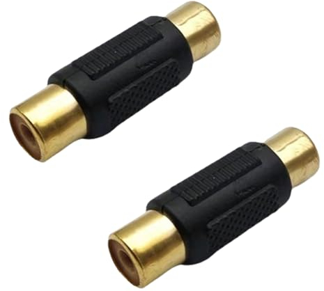 Comforty 2 Stück Cinch Kupplung Buchse auf Buchse Audio Video Adapter für Lautsprecher, Cinch Kabel, Phono, Verstärker