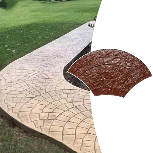 Moldes Hormigon Impreso Sellos de Hormigón Decorativos con Patrón de Ladrillo para Pasarelas, Patio, Pisos/ Paredes Textura de Piedra Molde de Hormigón, Estampador de Acera de Hormigón de Cemento Sin