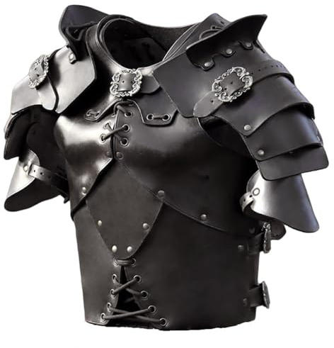 CARTLZ Mittelalterliche Samurai-Rüstung – verstellbare Brustplatte, Wikinger-Kostüm, Cosplay, Renaissance-Rüstung, römischer Soldaten-Kostüm für Erwachsene