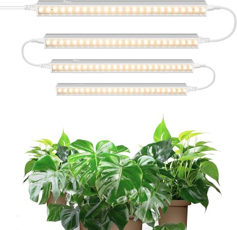 Barrina T5 Pflanzenlampe LED, Gelb, 29cm, Vollspektrum, Verkettbare, 4er