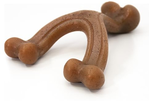 Nylabone Gourmet Style Strong Chew Wishbone Dog Chew Toy Peanut Butter Large/Giant - Up to 50 lbs. (1 Count)