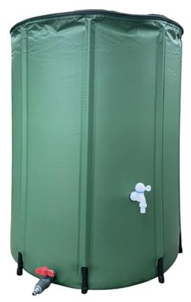 Tonneau de pluie pliable, récupérateur d'eau de pluie - Réservoir d'eau de jardin pliable portable pour la collecte de la pluie, le stockage, la réutilisation, l'économie d'eau