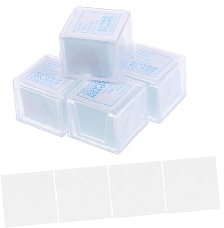 Mobestech Objektträger mit Mattrand Quadratische Glasabdeckung für Labor und Mikroskop 500 Stück Glas für Probenvorbereitung | 20 X 20mm Format, für Bildungseinrichtungen und Labore, Robuste Ausführung für Langanhaltende Nutzung