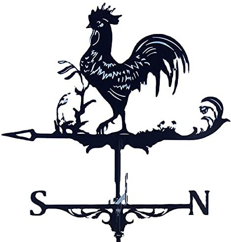Girouette Classique en Forme de Coq, girouette en métal, Style Vintage, Piquet de Jardin en métal Inoxydable, girouette pour Cour, coupoles, abris de Ferme