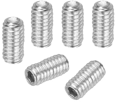 PATIKIL 100 Stück Madenschraube M2,5 x 4mm, 304 Edelstahl Madenschrauben Set für Türklinken Halterung Möbel Lampen Wasserhahn Reparaturen, Silber Innensechskant Gewindestifte Schrauben Set