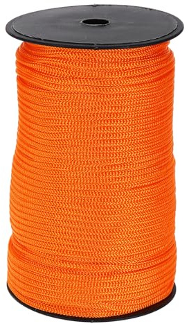 QUARKZMAN Cuerda de Polipropileno Trenzada Exterior 5mm 100M Naranja Oscuro