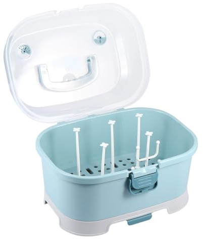 CHICAMPERA Estuche Grande para Biberones y Organizador de Suministros para Bebés, Portátil, Resistente Pp, Color Azul Profundo, Almacenamiento y Protección para Uso Doméstico y Viajes,