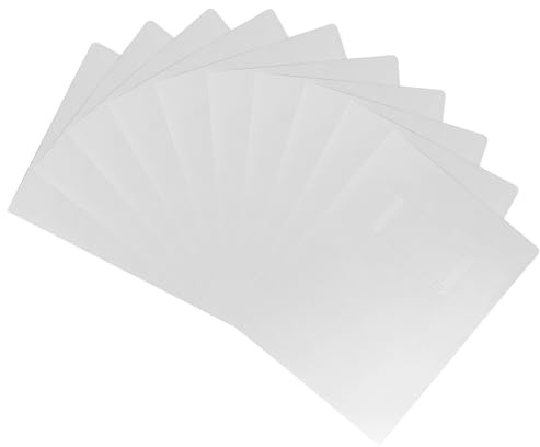 10 Pièces Chemise Cartonnées A4 à Deux Pochettes,Sous Chemise Papier Farde Cartonnée Chemise,Cartonnée avec Rabat,Dossier Carton Pochette de Classement Pochette de Fichier Rapport pour Bureau (Blanc)