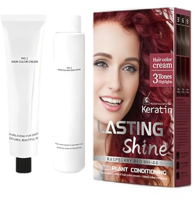 Raspberry Red-Instant Hair Dye Shampoo, Hårfärg, Hårfärg, Schampo Färg Hår Skäggschampo Omedelbart Grått schampo, snabb färgning, enhetlig täckning av grått hår, för alla nyanser