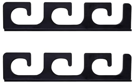 1 Paar Wand-Angelrutenhalter Aus Robustem Stahl - Platzsparende Horizontale Aufbewahrung Für Wand Oder Decke - Sicherer Rutenständer Für Garage, Keller & Boot - Inklusive Montagematerial