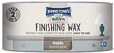 Johnstone's - Upcycling Finishing Wax - Sepia - 500ml | Smooth Finish, Topcoat for Johnstone's Furniture & Metallic Paint, Cloth Application, Scratch Resistant, Tough & Protective