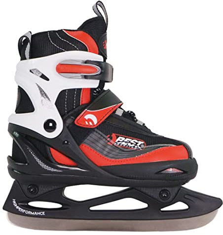 BEST SPORTING Schlittschuhe Damen I Schlittschuhe Kinder I Eislaufschuhe Herren I Verstellbare Schlittschuhe I Ice Skates I Eislaufschuhe I Gleitschuhe I Eislaufschuhe Damen I rot oder blau