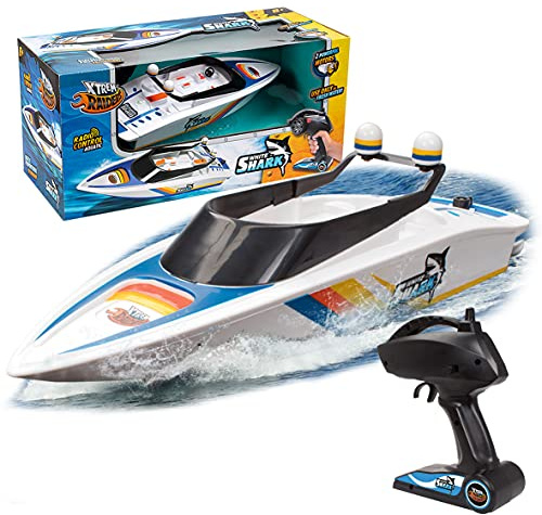 Xtrem Raiders - White Shark | Barca Telecomandata per Bambini Veloce | Motoscafo Radiocomandato| Barca Radiocomandata | Motoscafo Telecomandato per Bambini | Nave Giocattolo | Barche Telecomandate