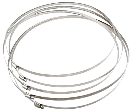 Schlauchschellen aus Edelstahl, 400 mm, verstellbar, für Inline-Rohrventilator, Hydrokultur, 5 Stück