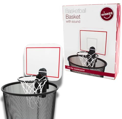 Winkee - Basketball Korb für den Papierkorb | Basketball Halterung für den Papier-Eimer | Geschenk zu Geburtstag