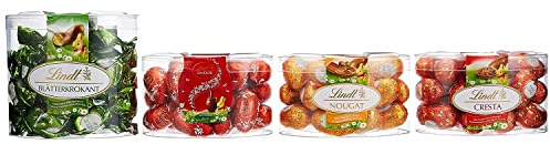 Lindt Schokoladen Eier Mix | 1775 g | Boxen mit 4 Sorten Schokoladen Eiern: Blätterkrokant, Vollmilch, Nougat, Cresta | Oster Schokolade | Schokoladengeschenk | Ostereier | Schokoeier | Großpackung