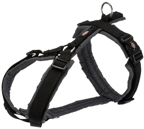 Trixie Trekking Geschirr New Premium XL 80-97cm / 25mm schwarz/Graphit Hund
