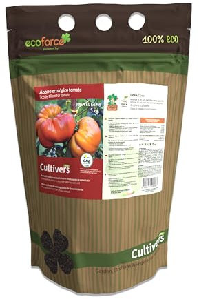 CULTIVERS Abono Tomates Ecológico de 5 kg. Fertilizante de Origen 100% Orgánico y Natural Microgranulado. Mejora la Productividad Tus tomateras