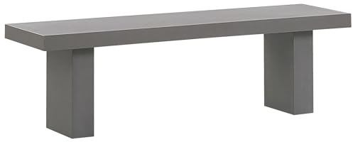 Beliani Trendy Gartenbank Beton 150 x 40 cm rechteckig Tranto