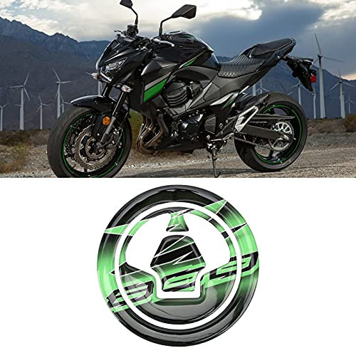 Tank Pad Decal Stickers， Fuel Gas Cap Cover Pad Sticker Decal， Motorcycle Fuel Tank Cover Protective Sticker Resin Epoxy Modification for Z800 (Black Green)