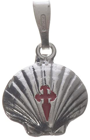 Holyart Pendentif médaille Argent 925 Coquille Saint-Jacques-de-Compostelle