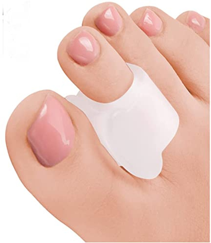 4 Silikon Soft-Gel Zehenspreizer, Zehentrenner für Hallux Valgus Therapie, Vorbeugung von Schmerzen und Entspannung der Füße, Groß Zehen, Ballenschutz, für Damen & Herren