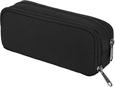 NIANFEN Federmäppchen,Mäppchen Aufbewahrung Schwarz,Handheld Tragbare Federtasche,Bringen Reißverschluss und Zwei Fächer Schlamppermäppchen,Geeignet für High School,College Schule und Büro Geschenk