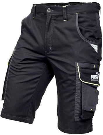 PUMA Workwear Precision X Arbeitsshorts - Kurze Arbeitshose Herren - Robustes, Flexibles Material - Viele Taschen und Reflektoren - Bequeme Passform - Ideal für Handwerk Heimwerk und Baugewerbe