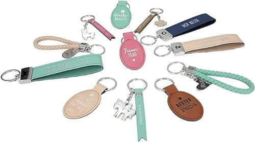 Depesche 11807-073 Vergiss mich nicht Schlüsselanhänger, runde Schlaufe aus Stoff, Neon-Pink, inkl. Metallanhänger mit Prinzessin Schriftzug