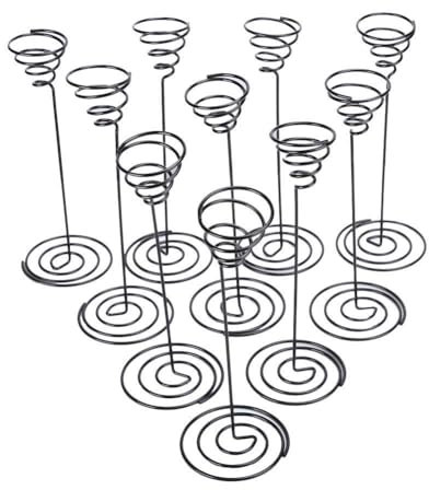 Beufee 10 soportes para plantas de aire, soporte Tillandsia, contenedor para plantas de aire, estantes de exhibición de plantas de acero inoxidable negro para plantas de aire pequeñas