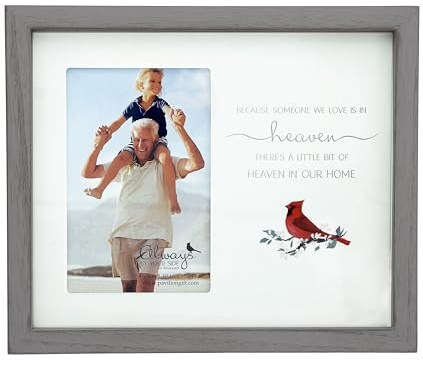 Pavilion Gift Company - Heaven In Our Home - 4' x 6 Vertical Picture Photo Portrait Frame Bereavement In Memory Memorial Loss Of Loved One Gift Calling Hours Funeral Present