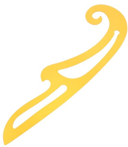 SHINEOFI Regla Curva de Diseño de Ropa de Plástico Amarillo, Flexible y Duradera para Confección en Casa y Pruebas de Patrones, Adecuado para Principiantes