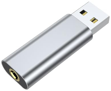 Carte son USB, adaptateur casque USB, adaptateur audio USB pilote | adaptateur audio USB 3,5 mm, adaptateur audio, carte son externe, pour ordinateur portable, jeux, maison, intérieur, bureau