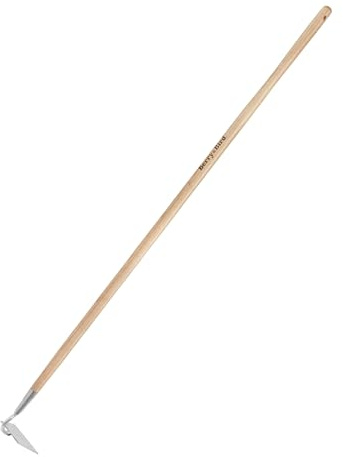 Berry&Bird Flat Edge Garden Hoe, 58'' Hoes Garden Tool with Long Wood Handle, Stainless Steel Weeding Hoe, Heavy Duty Weeder Hoe Tool for Gardening Digging Soil Loosening, Edging & Cultivating