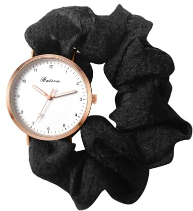 JewelryWe Orologio da Donna con Cinturino Elastico: Orologio da Polso Analogico al Quarzo Cinturino Elastico per Capelli Orlogio per Bambini Studenti Multicolore