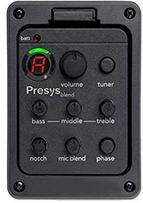 Gitarren-Vorverstärker, EQ-Tuner, Piezo-Pickup-Beat, Integriertes LED-Display mit Phasenschalter Zur Lautstärkeregelung, Geeignet für Bass-, Mittel- und Höhen-Regler, der (1)