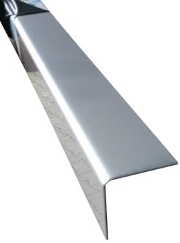 Kantenschutz VA, 1500mm 90 Grad Winkelprofil 30x10 mm Schenkelinnenmaß aus Edelstahl blank 1,5 mm stark L-Winkel, Eckschutzschiene,