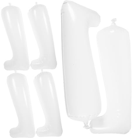 JEWEDECO 3 Pairs Inflatable Pvc Boot Stretcher and Shoe Holder Set for Women Thickened 32cm Long Boots Support Trees for Home Use Medium Height Shoe Shapers for